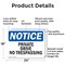 Signmission Private Driveway No Trespassing OSHA Notice Sign, Aluminum, 24in W x 18in L, 2PK OS-2PACK-NS-A-1824-L-17811 - alternate 2